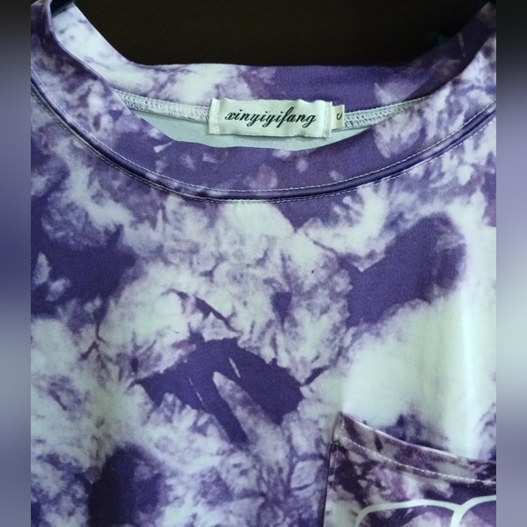 🎆🎈BUY 1 GET 1 FREE SALE Xinyiyifang Ella Ivory Tie Dye Long Sleeve T-Shirt Sz M - Picture 9 of 11